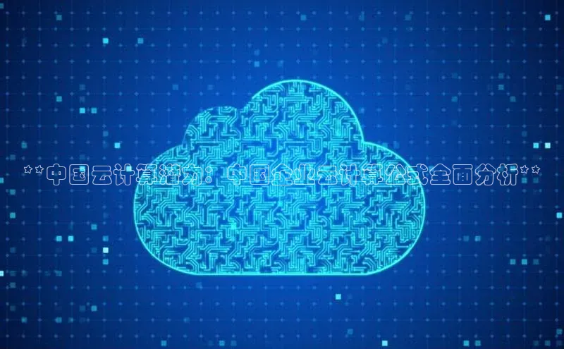 凯捷娱乐猫眼**中国云计算潜力：中国企业云计算公式全面分析**