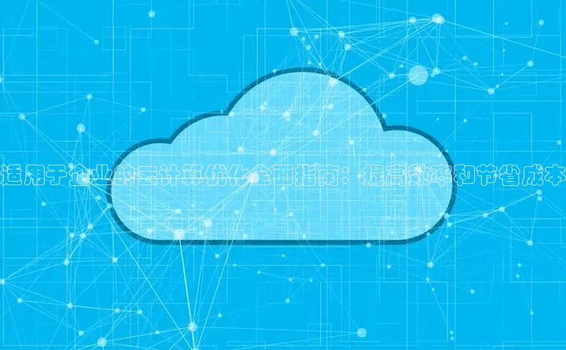 凯捷度小满理财适用于企业的云计算优化全面指南：提高效率和节省成本