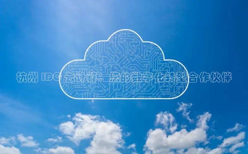 凯捷彩讯股份杭州 IDC 云计算：您的数字化转型合作伙伴